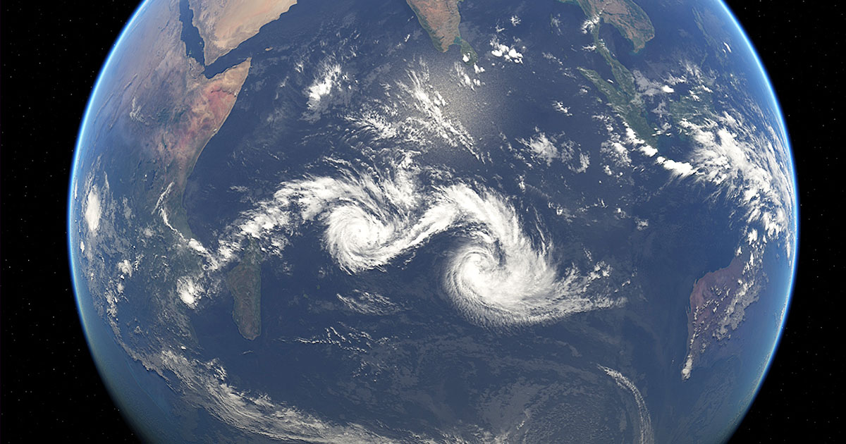 Deux cyclones tropicaux sont sur le point de se heurter en plein coeur de l’océan Indien