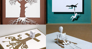 sculpture-papier-decoupe-dans-une-seule-feuille-imagealaune
