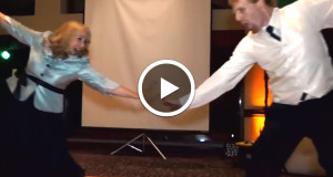 Une mère et son fils surprennent tous les invités à un mariage en mettant le feu à la piste de danse _UNE