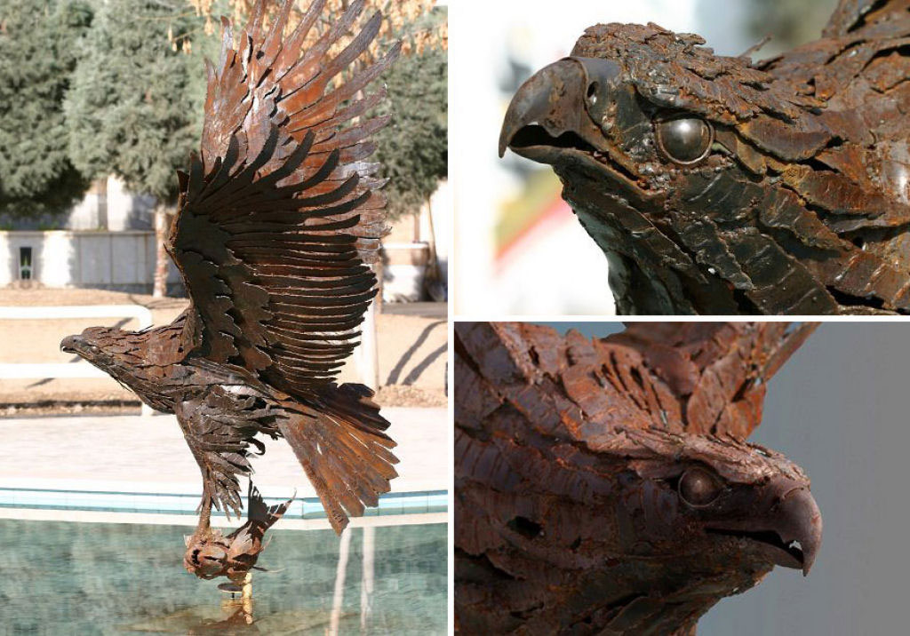 sculpture-animaux-aigle