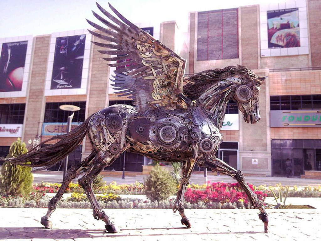 sculpture-pégase-fer