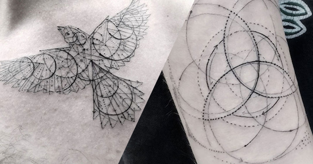 Motif géométrique tatouage