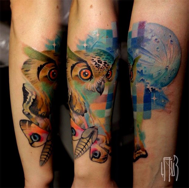Tatouages-pixel-chouette