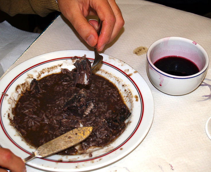 lamproie à manger avec du vin