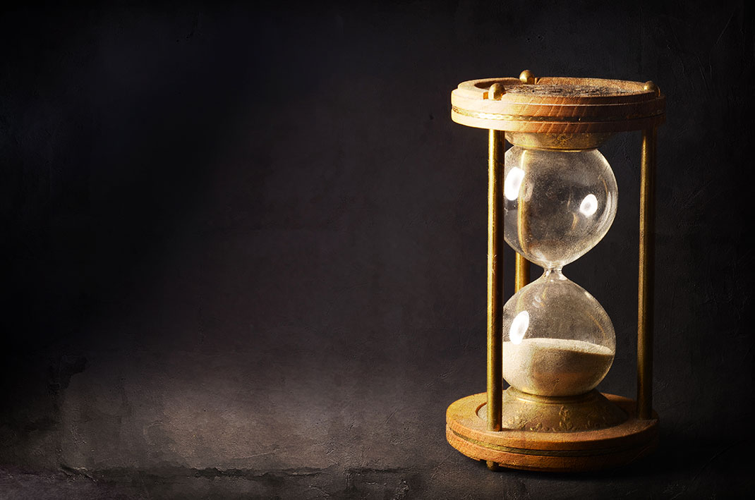 Un sablier via Shutterstock