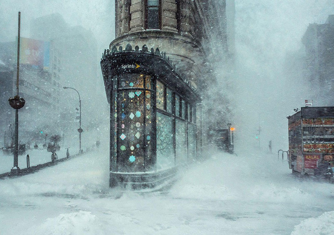 Jonas Blizzard et le Flatiron Building de Michele Palazzo, New York, Etats-Unis
