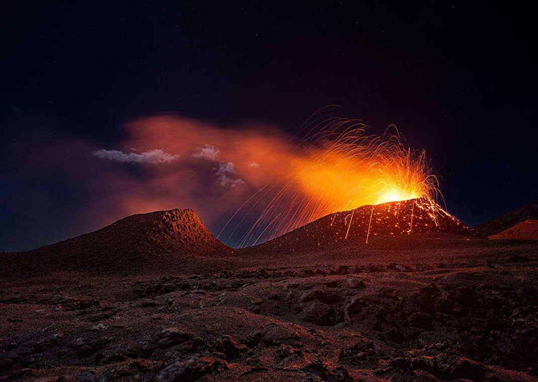 Le volcan de la réunion de Gaby Barathieu, île de la Réunion