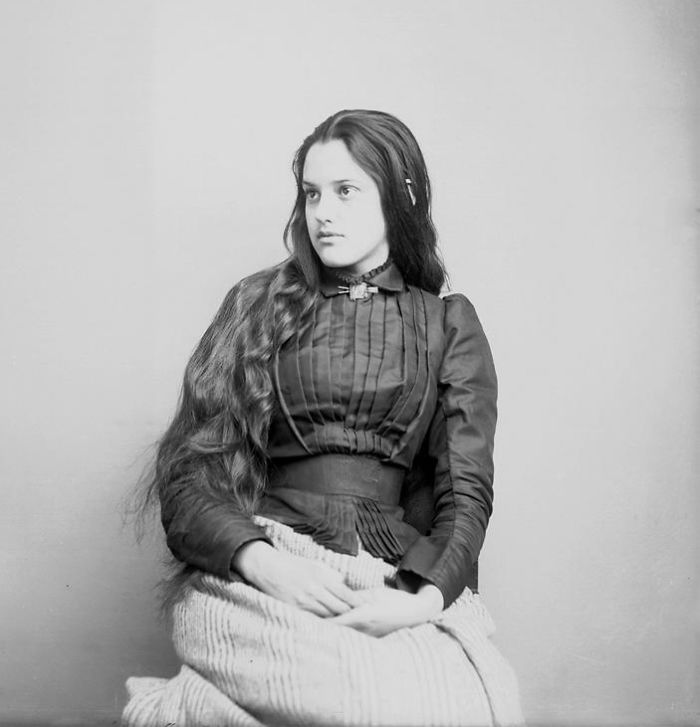 Marcia Pascal, une demi-cherokee, fille du l'officier de l'armée George W. Paschal (1880)